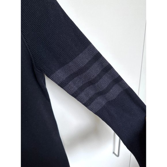 Thom Browne Navy Classic Loopback Tonal 4 Bar Sweater Dress Sweatshirt Terry 40 - Picture 7 of 15